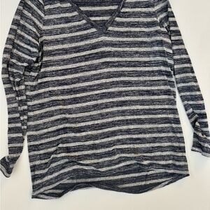 GAP Navy and White Striped Long Sleeve Top